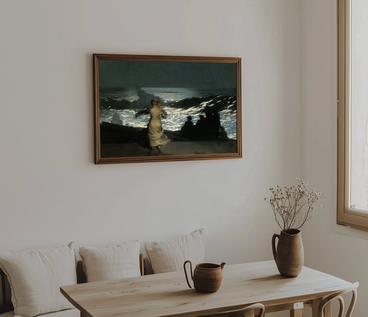 The Salt and the Silence by Winslow Homer, framed print mockup