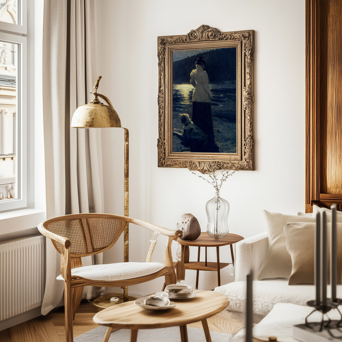 Midnight Light by Ilya Repin, framed print mockup 2