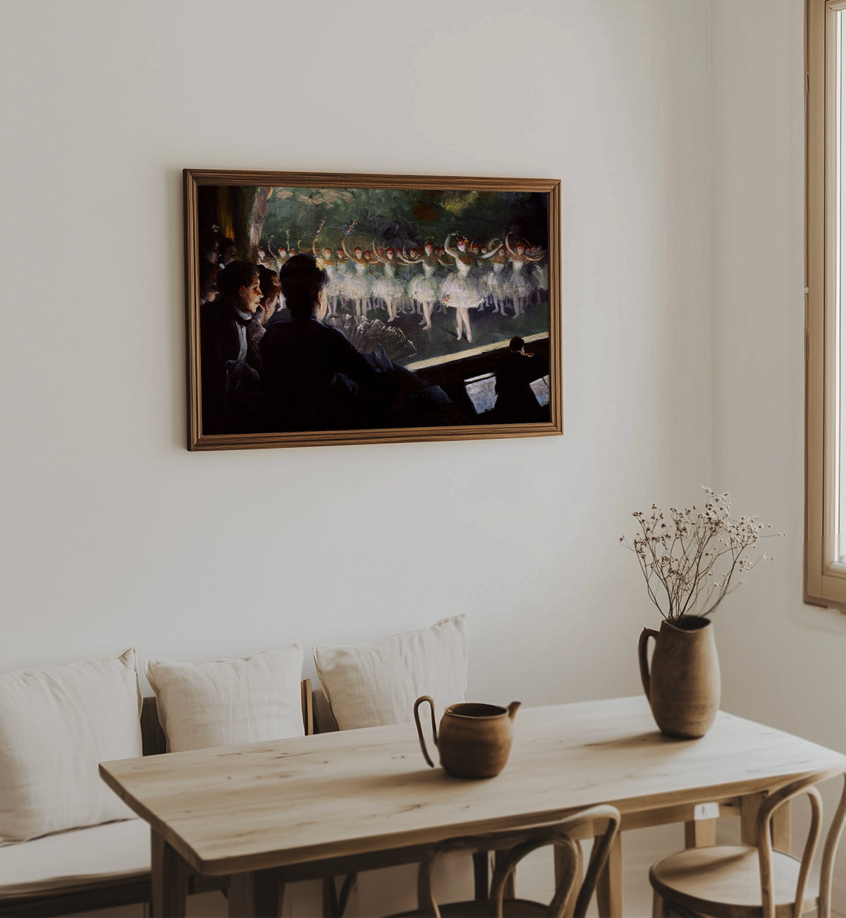 The White Ballet by Everett Shinn, framed print mockup