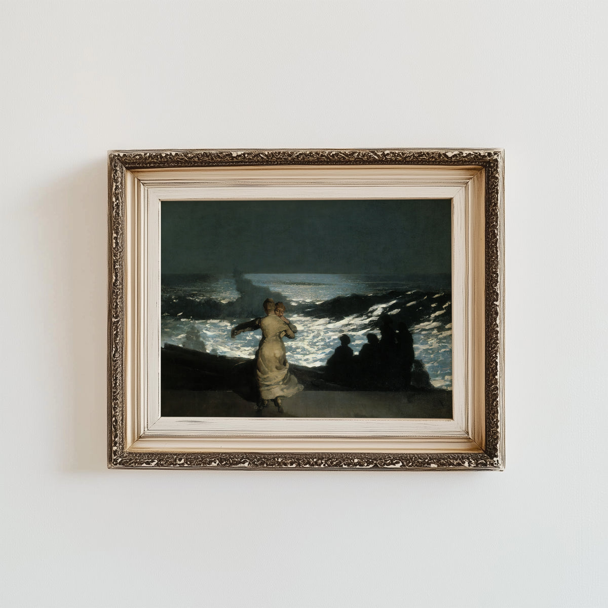 The Salt and the Silence by Winslow Homer, framed print mockup