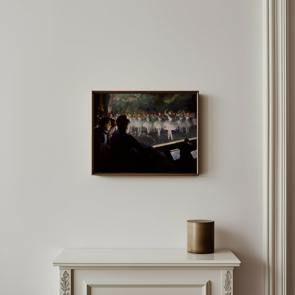 The White Ballet by Everett Shinn, framed print mockup