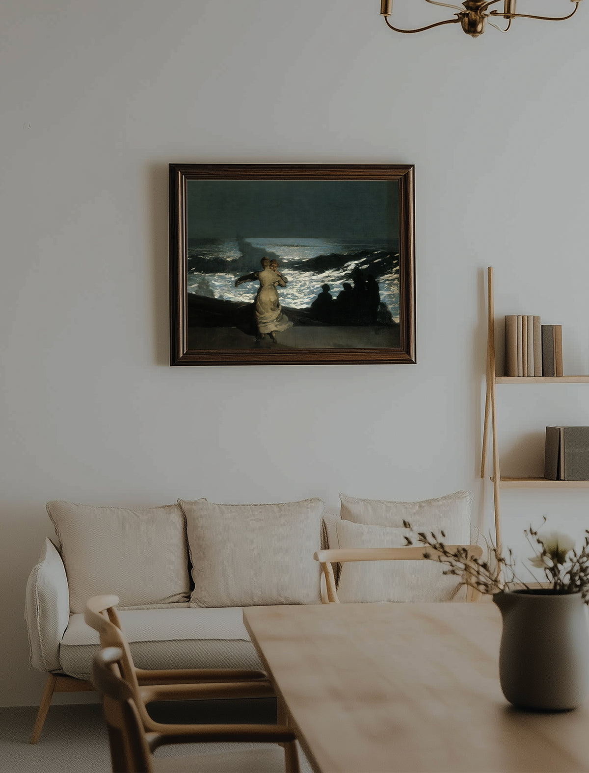 The Salt and the Silence by Winslow Homer, framed print mockup